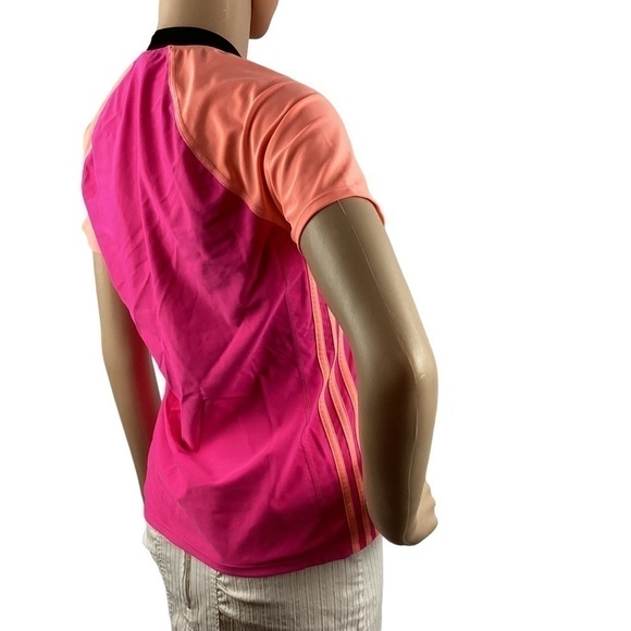 Adidas Top Size S Pink Peach Short Sleeve - Picture 4 of 5